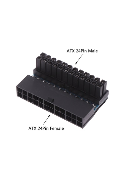 4982 Atx 24 Pin To Erkek Dişi Anakartlar 90 Derece Açı Adaptör
