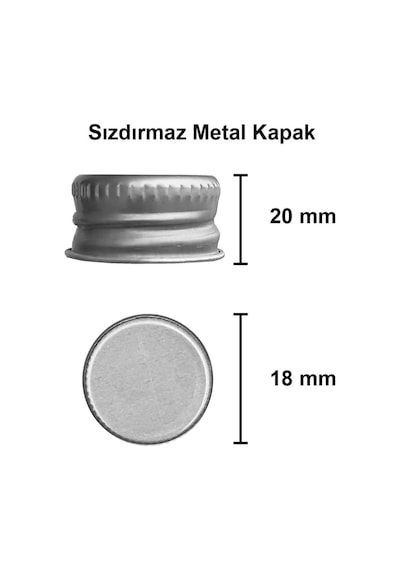 12 Adet Şeffaf Cam Shot Şişesi Sızdırmaz Gümüş Metal Kapaklı Kolonya Koku Süs Çok Amaçlı Şişe 100ml Genel