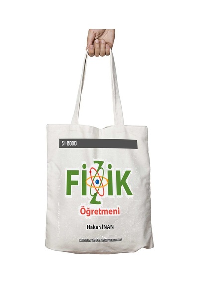 Art Hediye Kişiye Özel Fizik Öğretmeni Quantum İki Tarafı Kalıcı Baskılı Yıkanabilir Çanta Çok Renkli