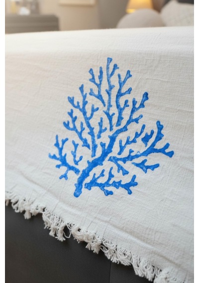 Tree Of Life Dekoratif Örtü 240 X 260 Cm Sarı