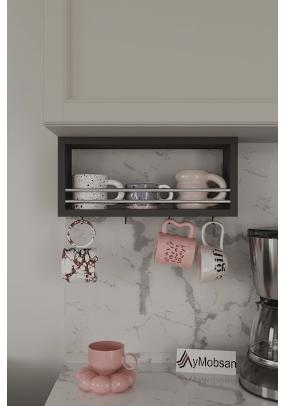 Trend Kupa Standı, Bardak Tutucu, Kupa, Fincan Askılığı Çok Amaçlı Raf 45 Cm, Antrasit Antrasit Trend Kupa Standı, Bardak Tutucu, Kupa, Fincan Askılığı Çok Amaçlı Raf 45 Cm, Antrasit Antrasit
