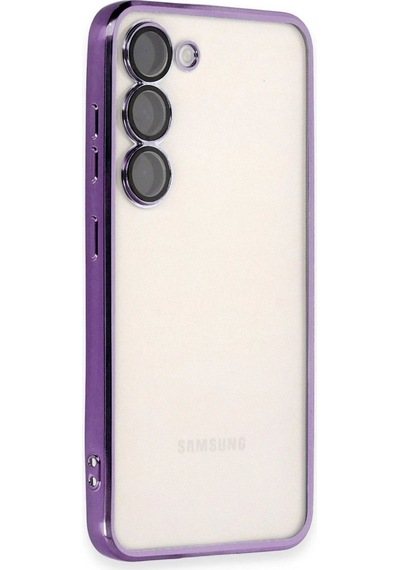 Samsung Samsung Uyumlu Galaxy S23 Plus Kılıf Razer Lensli Silikon - Mor