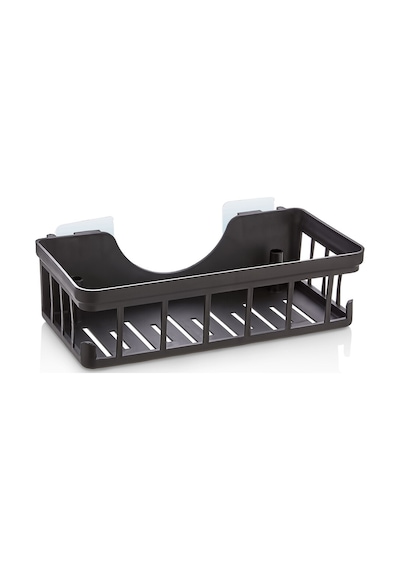 Yapışkanlı Şampuanlık - Banyo & Duş Düzenleyici Banyo Rafı - Sabunluk Organizer Antrasit Şeffaf