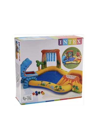 Intex 57444 Dinazor Şekilli Oyun Havuzu 249 X 191 X 109 Cm Çok Renkli