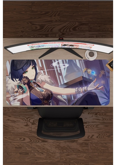 Yelan Genshin Impact Anime Gacha V3 - 90x40 Xxl Gaming Mouse Pad Fare Altlığı