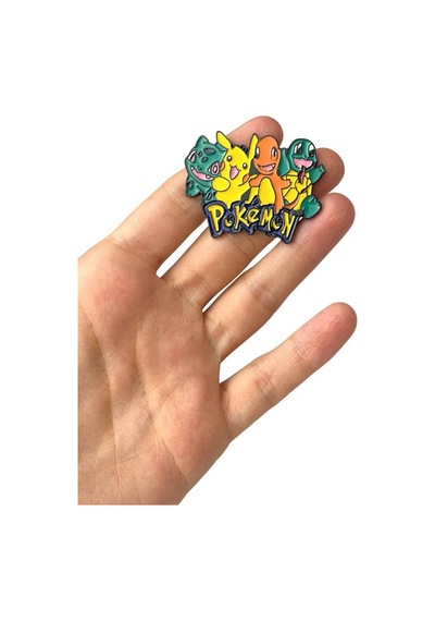 Pokemon Pikaçu Çizgi Film Figürlü Hediyelik Rozet Çok Renkli