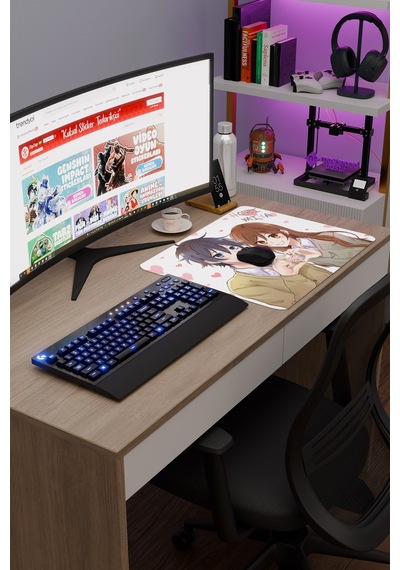Horimiya Anime V2 - 48x40 Xl Gaming Kauçuk Kaymaz Taban Mouse Pad Fare Altlığı