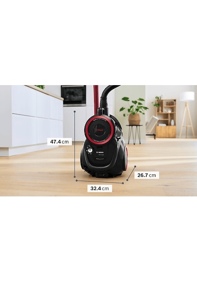 Bosch BGS41POW3 700 W Mini Turbo Başlıklı Toz Torbasız Elektrikli Süpürge