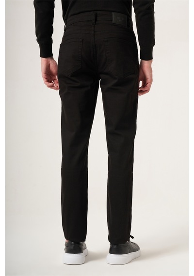 İmza Siyah 5 Cep Gabardin Slim Fit Pamuklu Denim Pantolon 1023265151