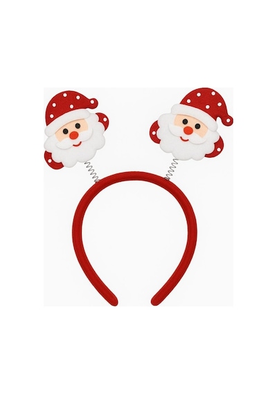 Yılbaşı Tacı Kırmızı Noel Baba Yeni Yıl Taçı Sallanan Taç Unisex Taç
