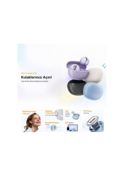 Çift Mikrofonlu Bluetooth Kulaklık, Ipx4 Suya Dayanıklı