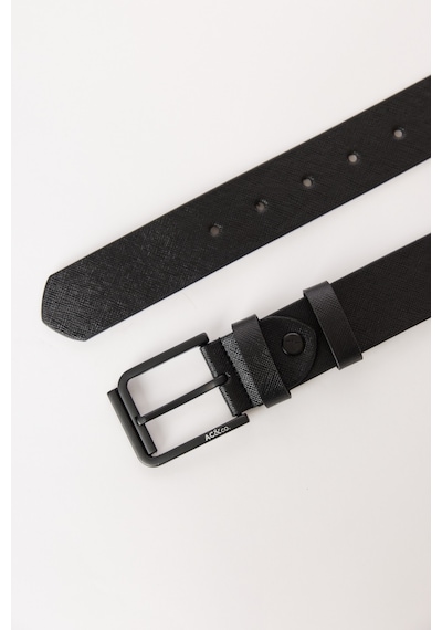 AC&Co / Altınyıldız Classics Erkek Sıyah Prada Casual Suni Deri Kemer Sıyah Prada