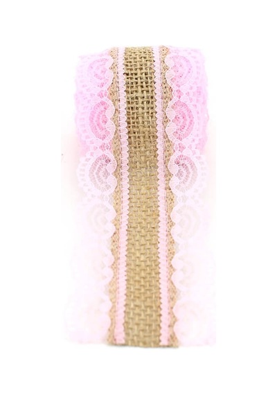 Dantelli Jüt Kurdele. 5.5 Cm X 2 Mt - Pembe