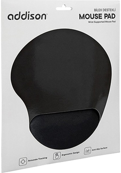 ADDISON 300521 LÜKS MOUSE PAD BİLEKLİKLİ SİYAH