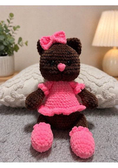 Amigurami Kız Ayıcık 046 - Pembe