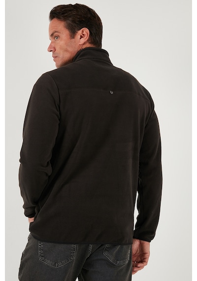 Buratti Slim Fit Anti-Pilling Tüylenme Yapmayan Bato Yaka Kışlık Şardonlu Erkek Polar 5906001 Antrasit