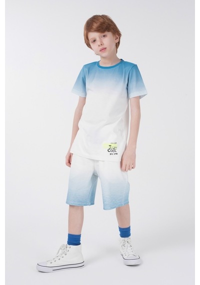 Brz Kids Baskılı Erkek Çocuk Kısa Kollu T-Shirt Ekru (534370099) Ekru