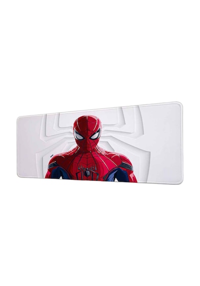 Örümcek Adam İllüstrasyon 40x90 Cm Oyuncu Mousepad Kaymaz Taban Büyük Boy Mousepad Beyaz