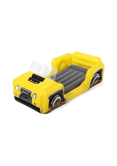 Şişirme Pompalı-Bestway 67714 4x4 Jeep Temalı Şişme Çocuk Yatağı Lacivert