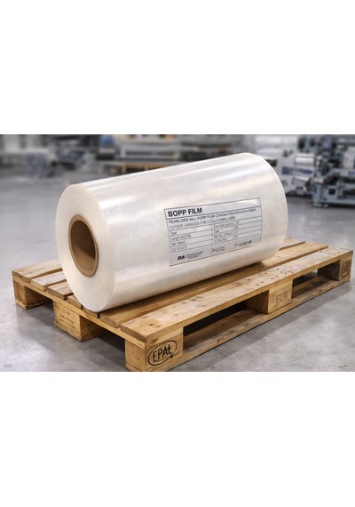 Bopp Film 65 Mikron 1500m 730mm Iml Etiket Film Ambalaj Selefon Rulo
