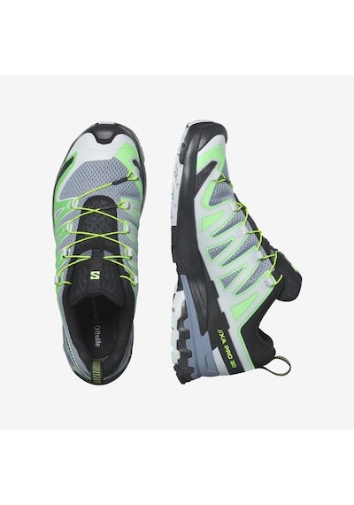 Salomon 472719 Xa Pro 3d V9 Flint Stone/green Gecko/black Erkek Outdoor Ayakkabı Gri