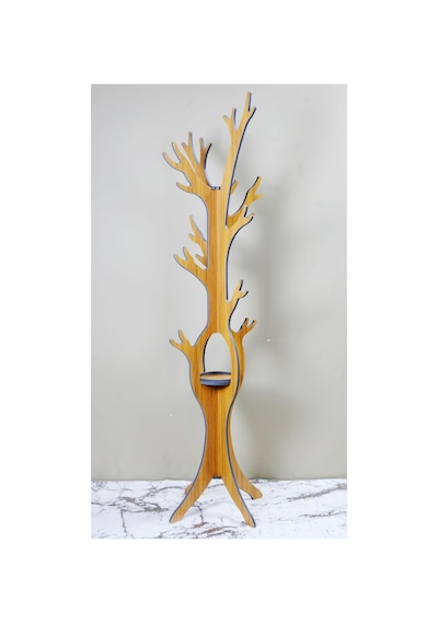Ahşap Ayaklı Portatif Askılık, Elbise Askılığı, Anahtarlık, Portmanto Askılık Teak Teak