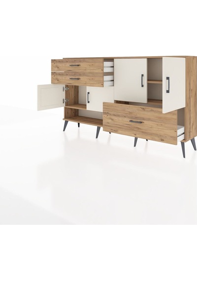 Arges Konsol 3 Raflı 3 Çekmeceli 4 Kapaklı 176x30x99 Çam-aytaşı/çam Aytası/atlas Çam - Atlas Çam Arges Konsol 3 Raflı 3 Çekmeceli 4 Kapaklı 176x30x99 Çam-aytaşı/çam Aytası/atlas Çam - Atlas Çam