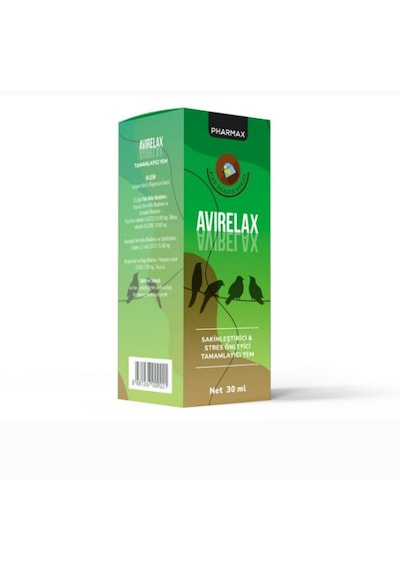 Pharmax Avirelax 30 Ml Kuş Sakinleştirici Damla - Seyahat, Tüy Yolma & Stres Önleyici Sıvı Takviye