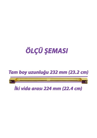 15 Adet Marmara Kulp 224 Mm Altın Mutfak Kulpu Çekmece Dolap Kapak Kulbu Metal Mobilya Dolabı Kulpları