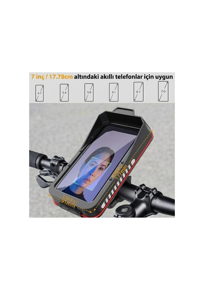 Su Geçirmez Motosiklet, Bisiklet Ve Scooter Telefon Tutucu 360 Döner Stand Çok Renkli