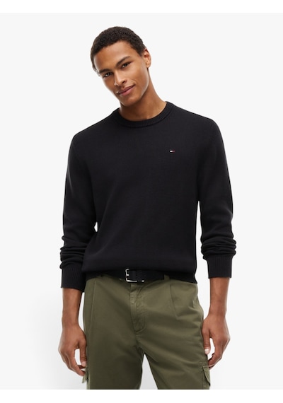 Tommy Hilfiger Tjm Slım Ess Sweater Ext Erkek Siyah Kazak - Dm0dm21787