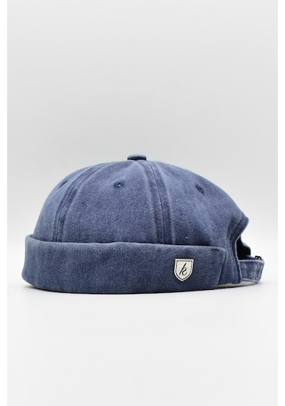Külah Vintage Retro Eskitme Pamuk Cap Docker Şapka - Lacivert
