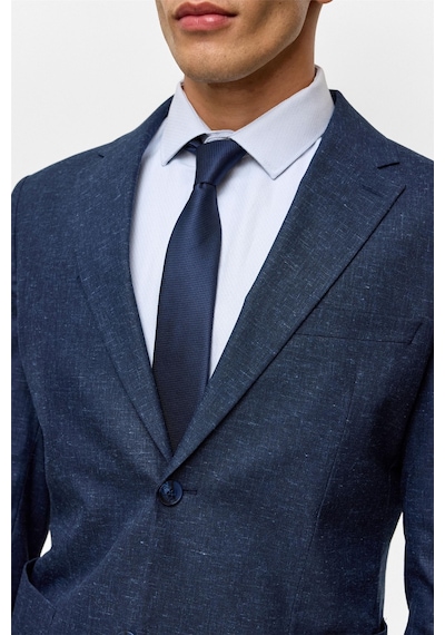 Süvari Lacivert Slim Desenli Mono Yaka 6 Drop Takım Elbise-38749 Lacivert Süvari Lacivert Slim Desenli Mono Yaka 6 Drop Takım Elbise-38749 Lacivert
