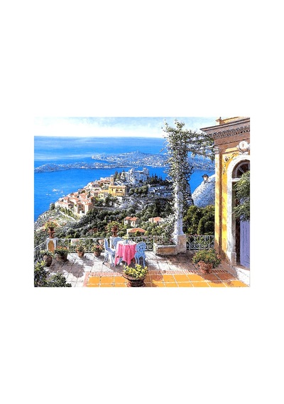 Mikanos Manzarası Çerçeveli 60x75 Sayılarla Boyama Hobi Seti Diğer
