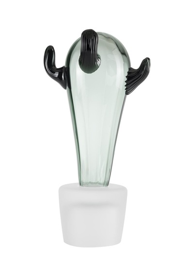 Pasabahce Kaktüs Obje 24 Cm Füme Yeşil