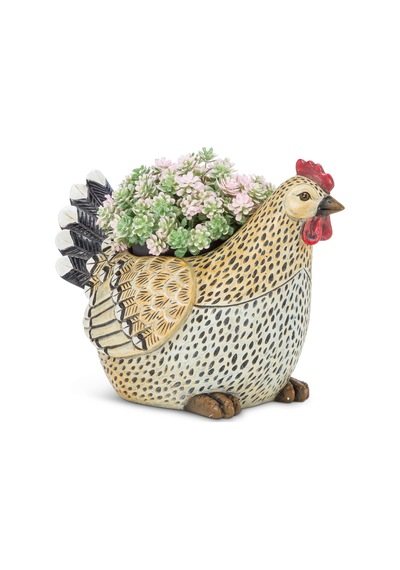 27-gallo-720 Horoz Saksısı, Bej/siyah Belirtilmemis