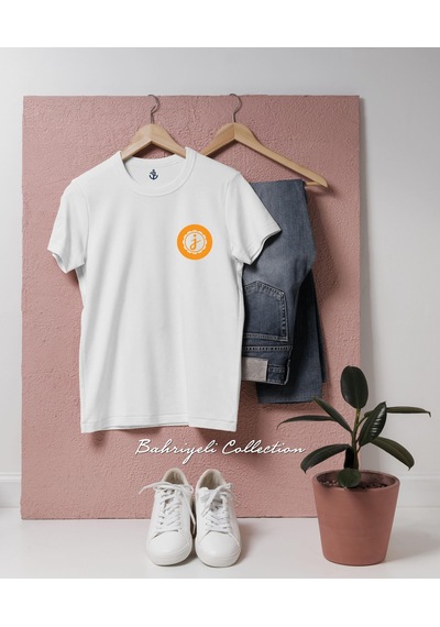 Oversize Jasmy Coin Cep Tasarımlı Unisex T-shirt Beyaz