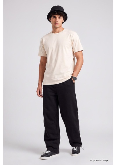 TOMMYLIFE Siyah Lastikli Erkek Baggy Eşofman Alt - 82200
