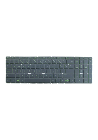 HP Uyumlu 15-au009nt X7H08EA, 15-aw003nt X5W84E Klavye Işıklı (Yeşil)