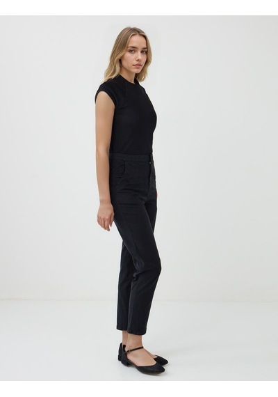 Jimmy Key Jimmy Key Siyah Normal Bel Normal Paça Gabardin Pantolon 5ww184558900
