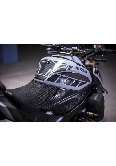Suzuki - Gsx-s1000 İle Uyumlu Kaydırmaz 6d Karbon 40 Parça Tank Pad Seti Gc81 Karbon - Siyah