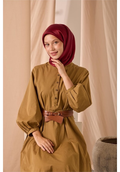 Silk Home Düz Shiny Eşarp 75006-74 kırmızı
