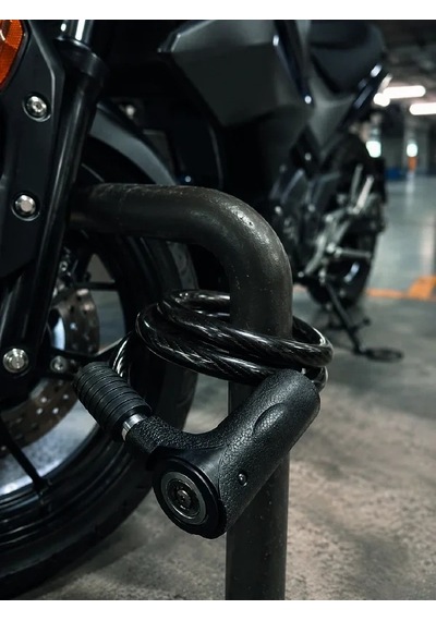 Güçlü Çelik Halat 24 Mm 180 Cm Motosiklet Ve Bisiklet Kilidi