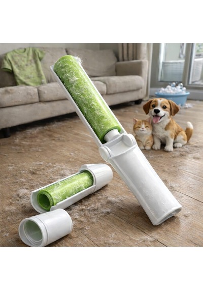 Yıkanabilir Yapışkan Tüy Toplayıcı Rulo Kıyafet, Koltuk, Araba Koltuğu Ve Evcil Hayvan Tüyü Temizleyici Tekrar Kullanılabilir Lint Roller, Taşınabilir Kutulu Tasarım, Yeşil Diğer