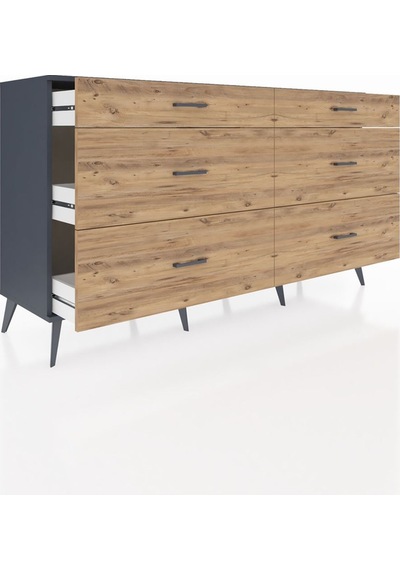 Hyperion Konsol 6 Çekmeceli 176x44x99 Antrasit-antrasit/çam Antrasit-antrasit/çam Hyperion Konsol 6 Çekmeceli 176x44x99 Antrasit-antrasit/çam Antrasit-antrasit/çam