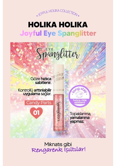 Holika Holika Jel Glitter Yoğun Işıltılı Göz Farı Kore Makyaj Trendi Holika Holika Eye Spanglitter Mercan