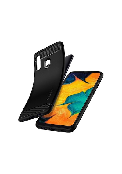 Spigen Galaxy Uyumlu A30 Kılıf ,spigen Rugged Armor Matte Black