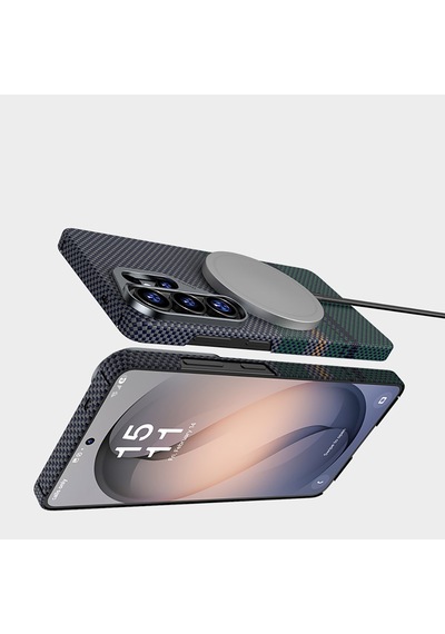 Galaxy Uyumlu S26 Ultra Uyumlu Kılıf M-safe Özellikli Karbon Fiber Benks Aurora Armorair Kevlar Kapak Yeşil Yeşil