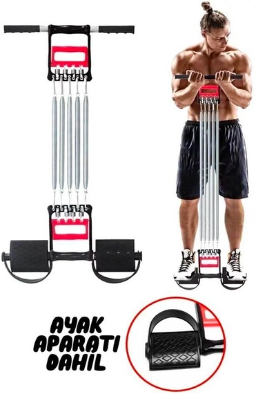 Elektroalisveris El Ayak Göğüs Yayı 5 Çelik Yaylı Siyah