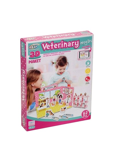 Mey İthalat Veteriner Maket 3 Boyutlu Puzzle